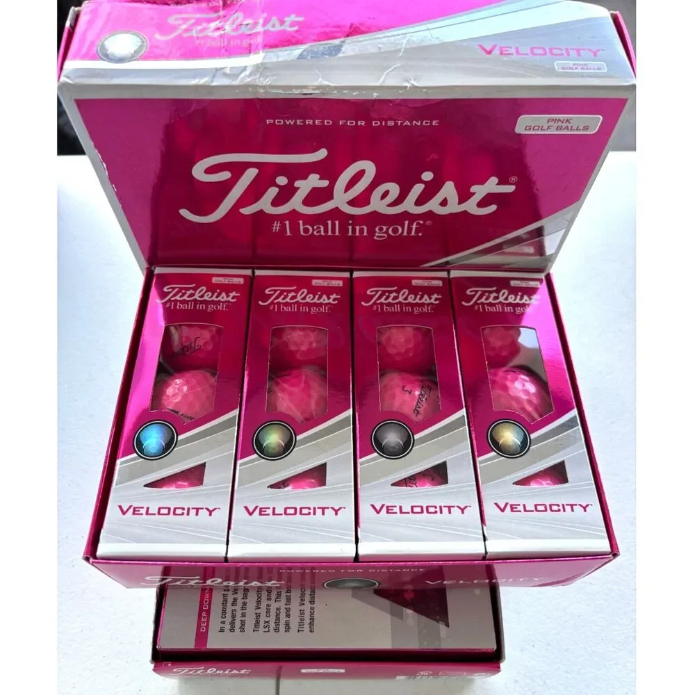 2 Boxes of Nike Hyperflight Tour Preferred 3-Piece Golf Balls-Pink